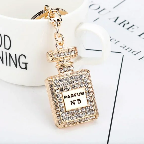 Crystal Perfume Bottle Purse Keychain Chanel - Picture 6 of 12